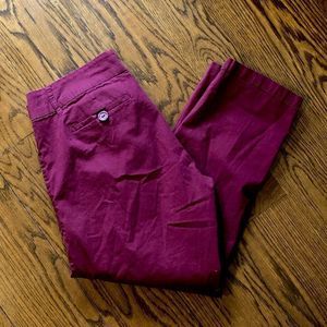 KUT FROM THE KLOTH Womens Maroon Cropped Pants Sz 8